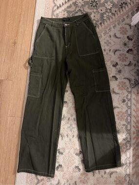 Green Cargo Work Pants — Unbranded